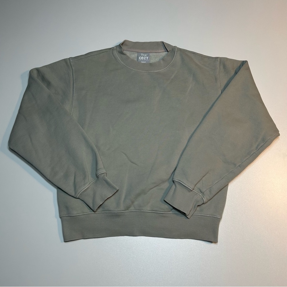 Tna Cozy Fleece Perfect Crew Sweatshirt Gd Sage Green Sage